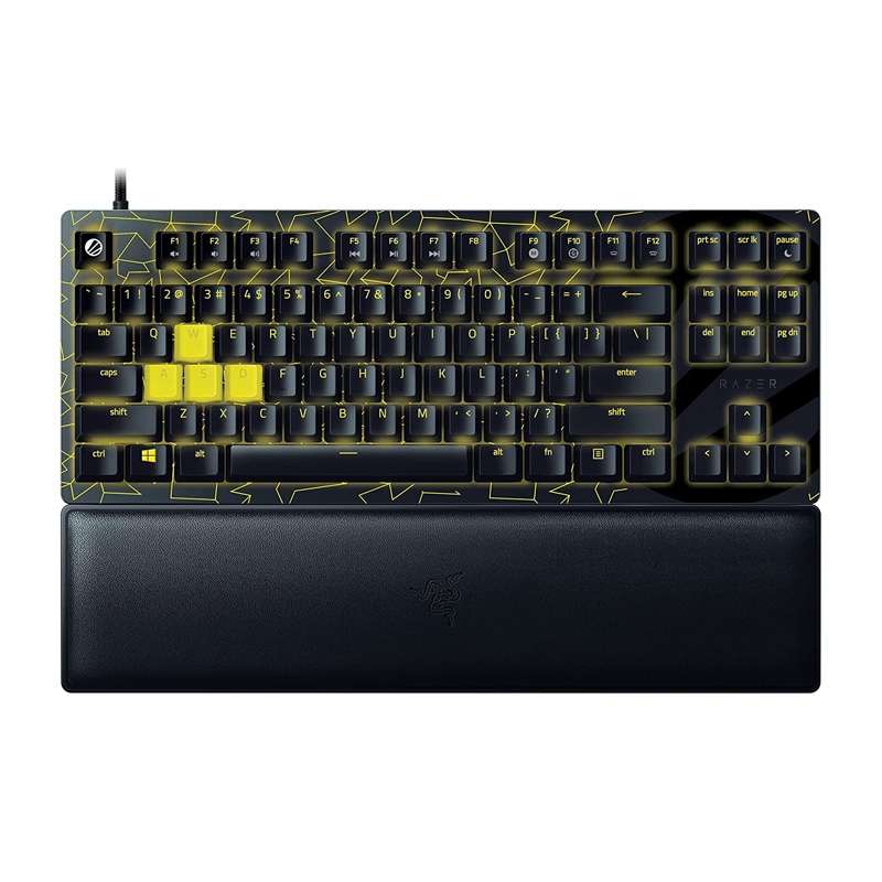 [NS004522] Razer Huntsman V2 TKL Gaming Keyboard: Fast Linear Optical Switches Gen2, Sound Dampeners, 8000Hz Polling Rate, Detachable Type-C Cable, UV-Coated Keycaps, Wrist Rest - ESL Edition