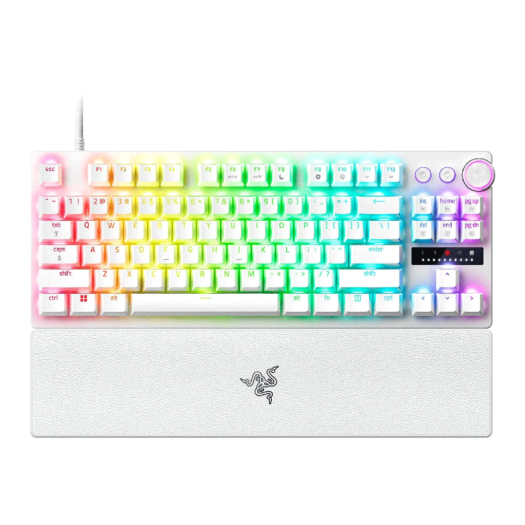 [NS031556] Razer Huntsman V3 Pro Tenkeyless 8KHz Esports Wired Gaming Keyboard Analog Optical Switch Gen-2 - White Edition