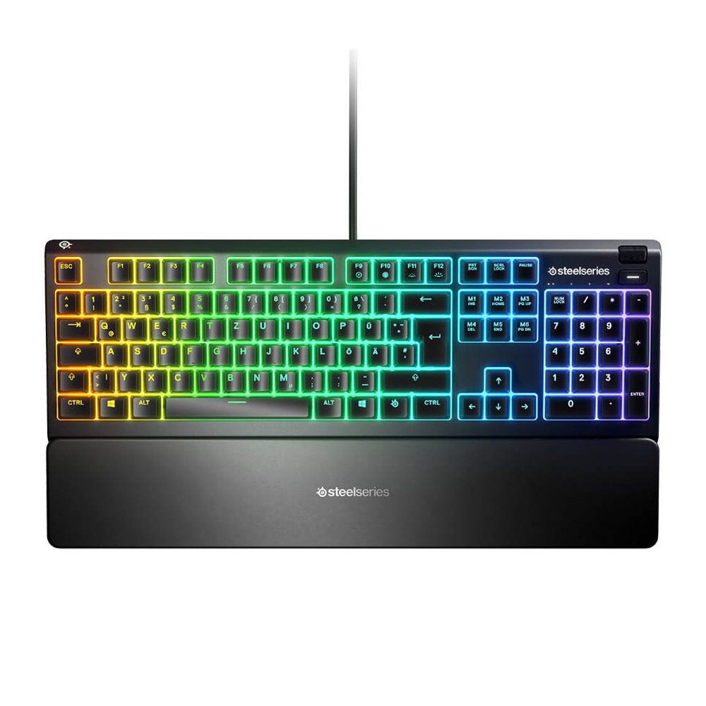 [NS032141] SteelSeries Apex 3 RGB Wired Gaming Keyboard IP32 Water Resistant Whisper Quiet Switches - Black (Arabic layout)