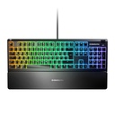 SteelSeries Apex 3 RGB Wired Gaming Keyboard IP32 Water Resistant Whisper Quiet Switches - Black (Arabic layout)