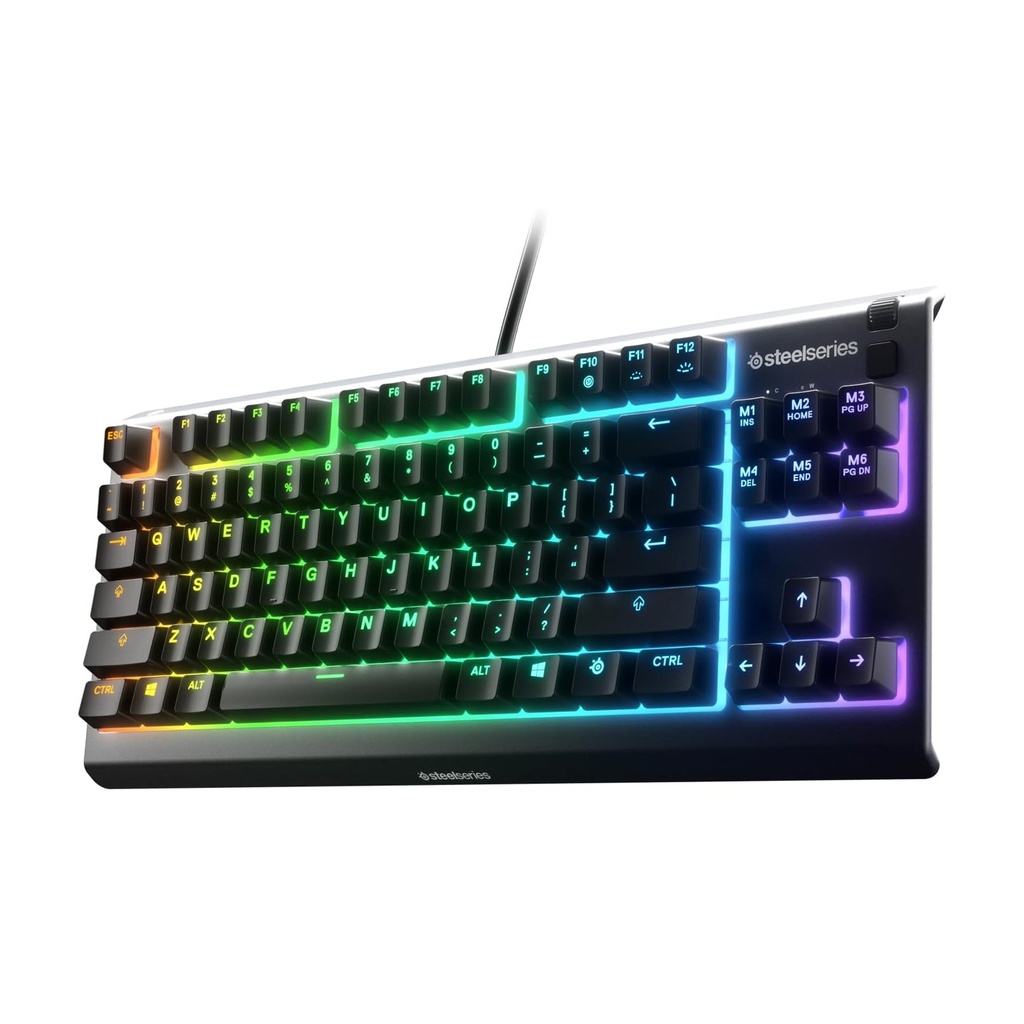 [NS032142] SteelSeries Apex 3 TKL RGB Wired Gaming Keyboard IP32 Water Resistant Whisper Quiet Switches-Black (Arabic layout)