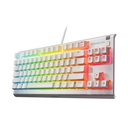 SteelSeries Apex 3 TKL Wired Gaming Keyboard Compact Design, Anti-Ghosting, Water And Dust Resistent, Whisper Quiet Switches - White