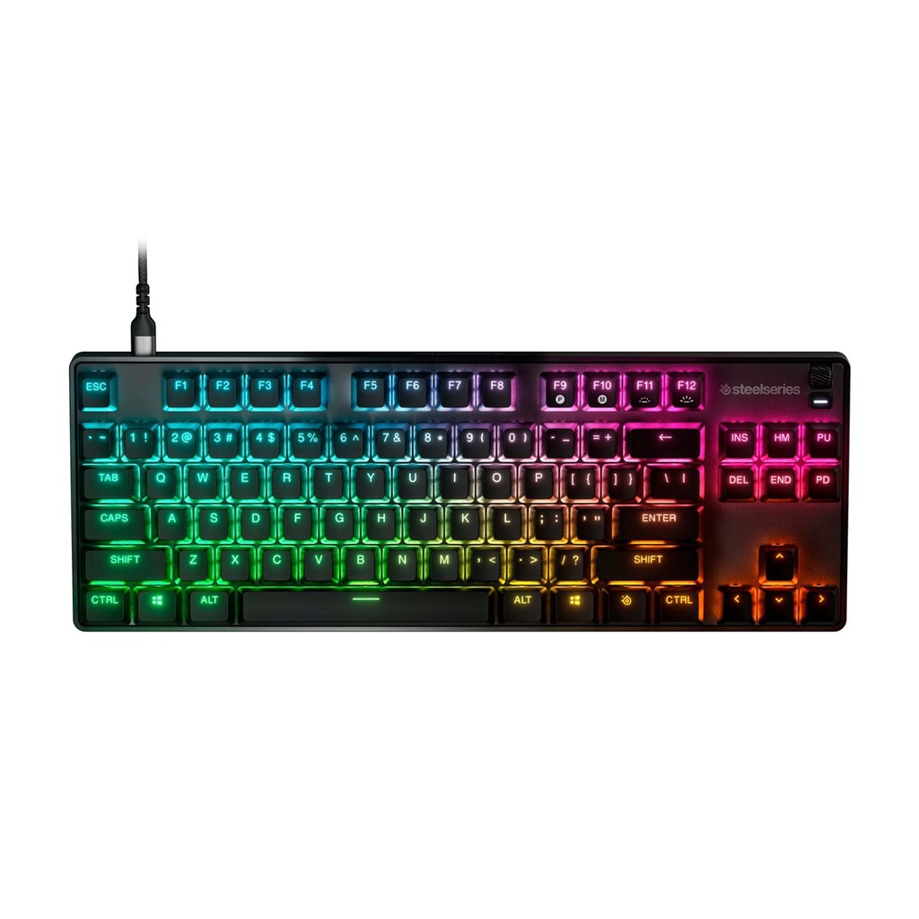 [NS008841] SteelSeries Apex 9 TKL Mechanical Wired Gaming Keyboard, OptiPoint Swappable Optical Linear Red Switches, Aircraft Grade Aluminum Alloy, For PC/PS5 & Xbox