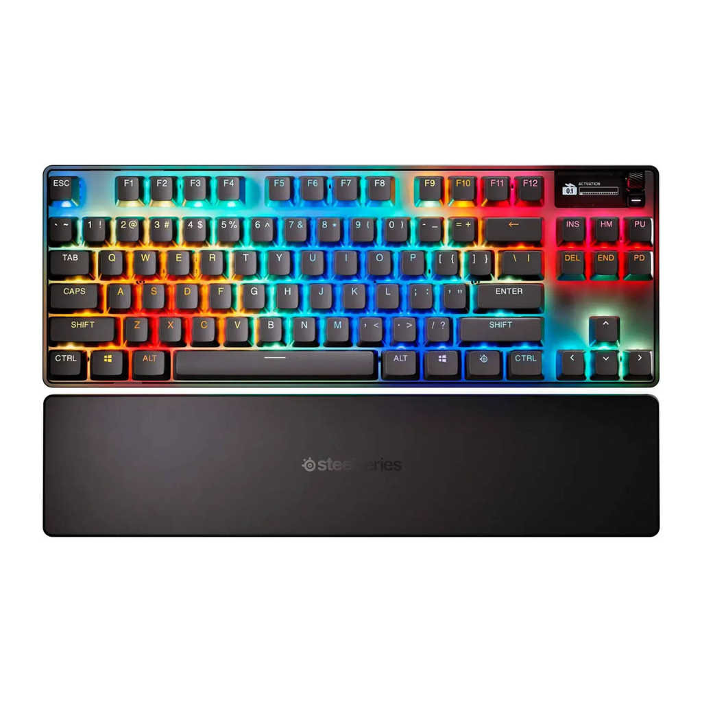 [NS026914] SteelSeries Apex Pro Esports TKL Gen 3 Quantum 2.0 Dual Wireless/ Bluetooth/Wired Mechanical Gaming Keyboard, Omnipoint 3.0 Smarter GG QuickSet, Dynamic Per-Key RGB illumination, OLED Smart Display, Magnetic Wrist Rest, For PC/PS5 & Xbox