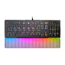 Turtle Beach Vulcan II Max, Wired USB Optical Mechanical Gaming Keyboard, Customizable RGB Illuminated Keys and Palm Rest, Smart Keys, Titan II Smooth Linear Switches, 200M Keystroke Durability – Black | TBK-1001-01-US