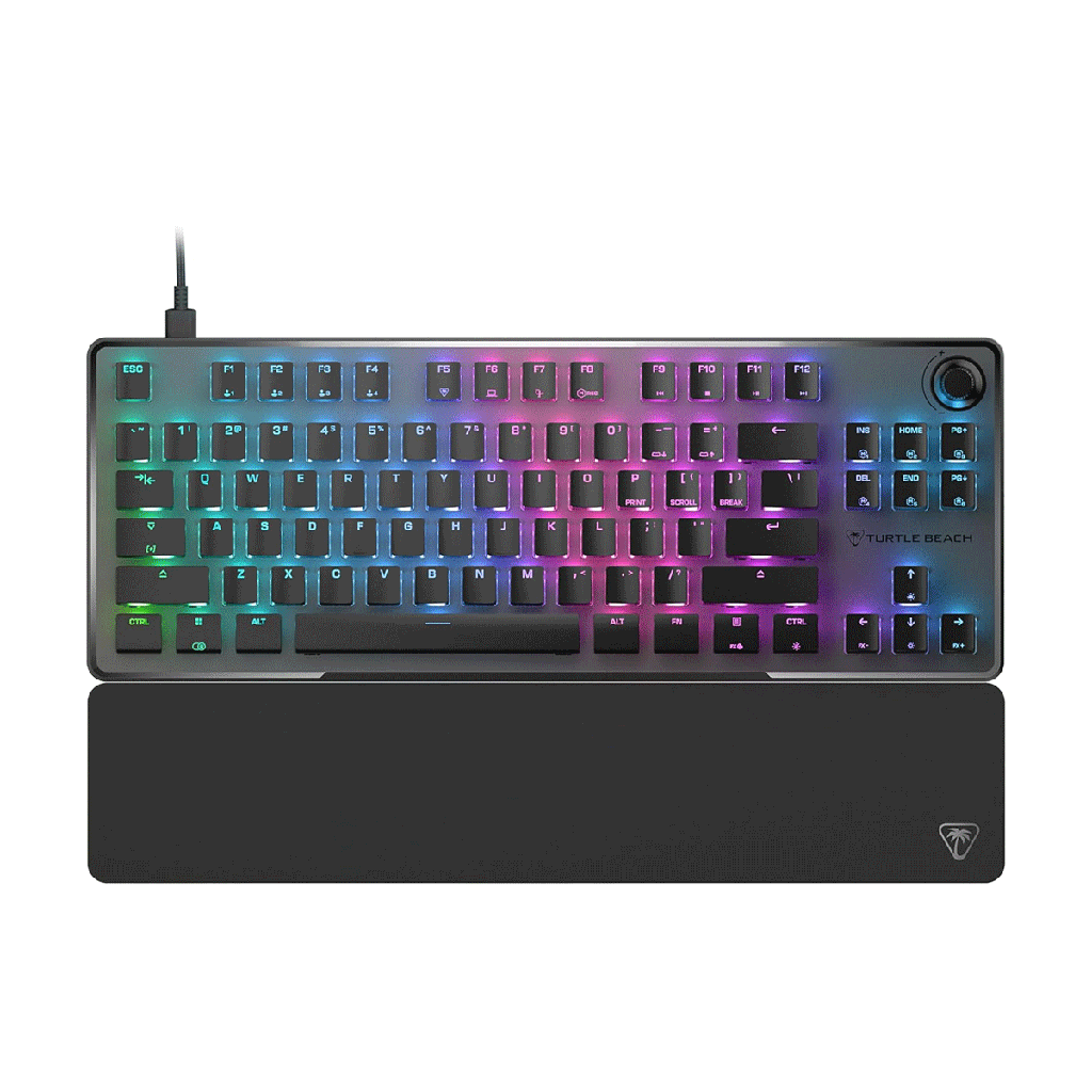 [NS030436] Turtle Beach Vulcan II TKL Pro Wried USB Magnetic Mechanical RGB Gaming Keyboard, Analog Hall-Effect Switches, Adjustable Actuation, Rapid Trigger, Swappable Keycaps, Tenkeyless Design, Anti-Ghosting – Black | TBK-2002-01-US