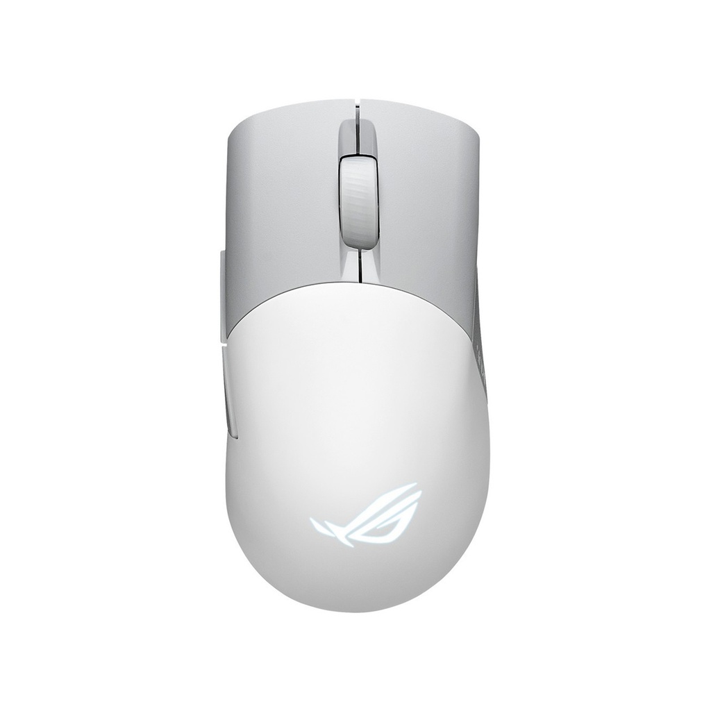 ASUS ROG Keris AimPoint Wireless Gaming Mouse, 2.4GHz & BT, 36000 dpi, AimPoint Optical Sensor, 5 Prog Buttons with Shortcuts, 650 IPS Max Speed, Up to 119H Battery - White | 90MP02V0-BMUA10