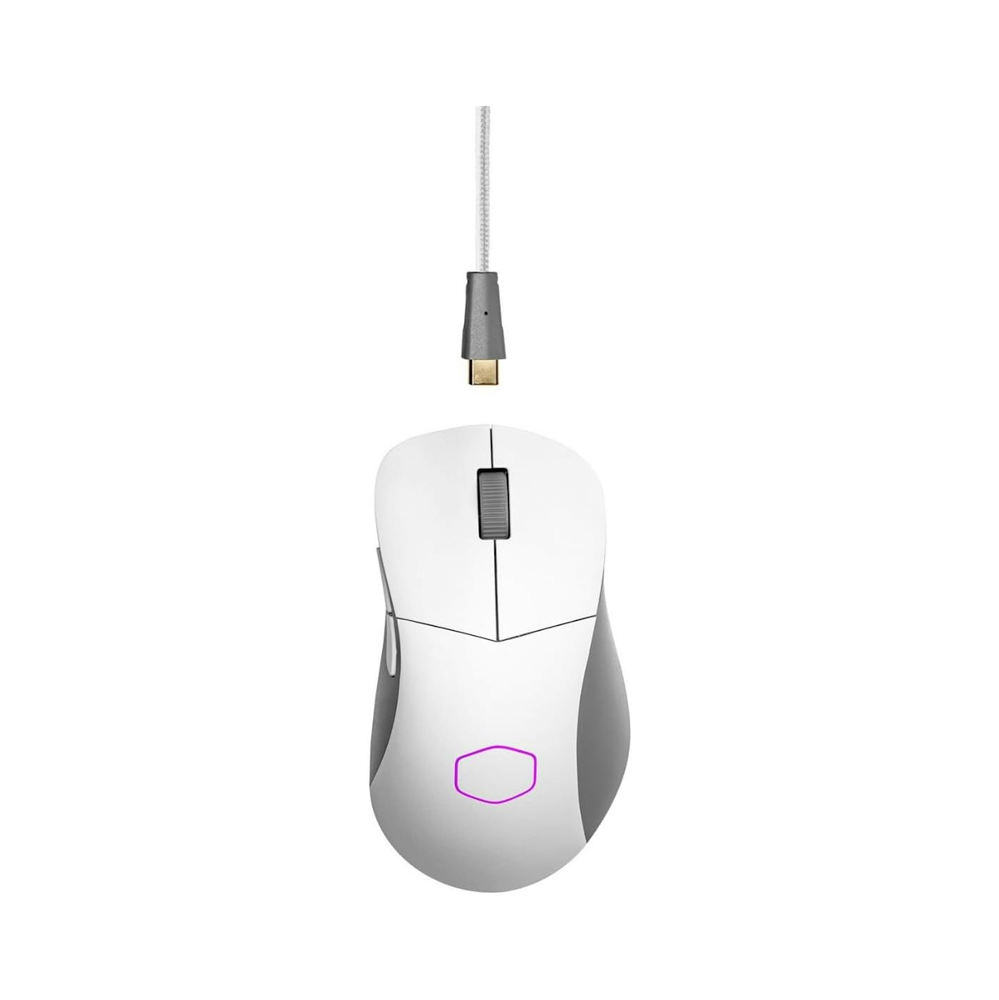[NS029327] Cooler Master MM731 Wireless Gaming Mouse, Adjustable 19,000 DPI, Palm Claw Grip, 2.4GHz, Bluetooth - White