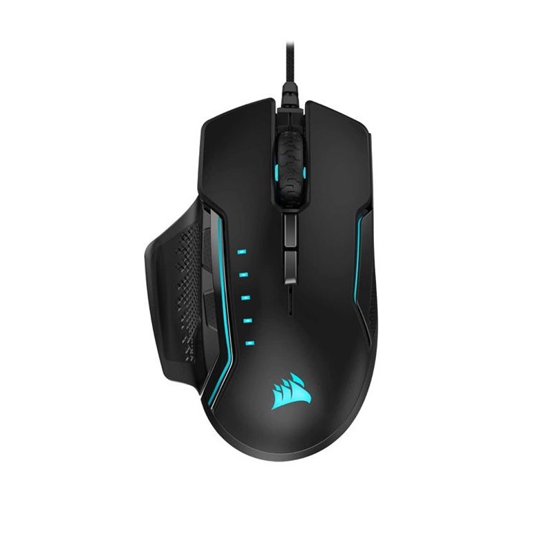 [NS003529] Corsair GLAIVE RGB PRO Comfort FPS/MOBA Wired Gaming Mouse with Interchangeable Grips - Aluminum