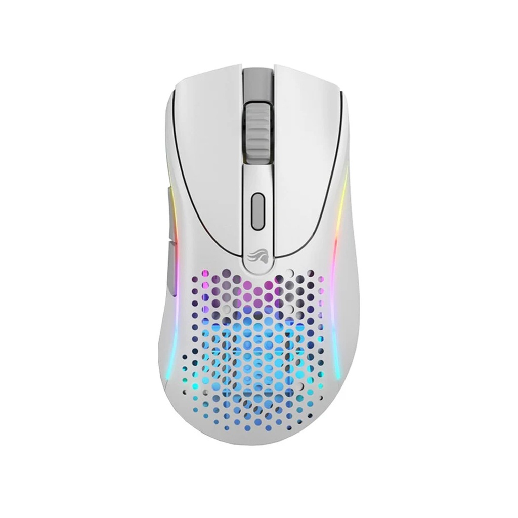 Glorious Model D 2 Wireless/Bluetooth UltraLight Ergonomic RGB Gaming Mouse (66g) - White
