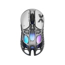 Gravastar Mercury X Pro Magnesium Alloy Frame Wireless/Bluetooth/Wired Gaming Mouse - Interstellar Silver