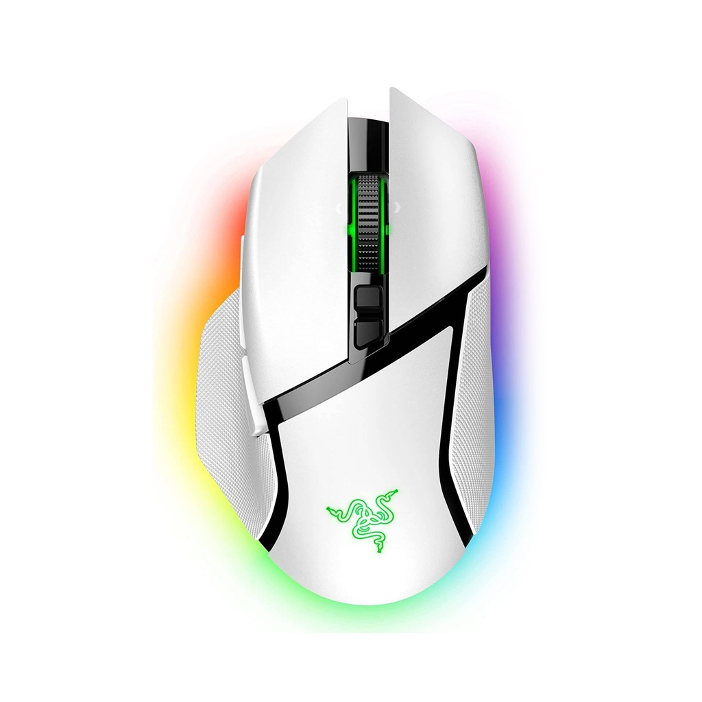 [NS009144] Razer Basilisk V3 Pro Wireless/BT/Wired Gaming Mouse Hyper Scroll Tilt Wheel, 30K DPI Optical Sensor, Gen-3 Optical Switches, 13-Zone Chroma RGB, 13 Programmable Controls - White