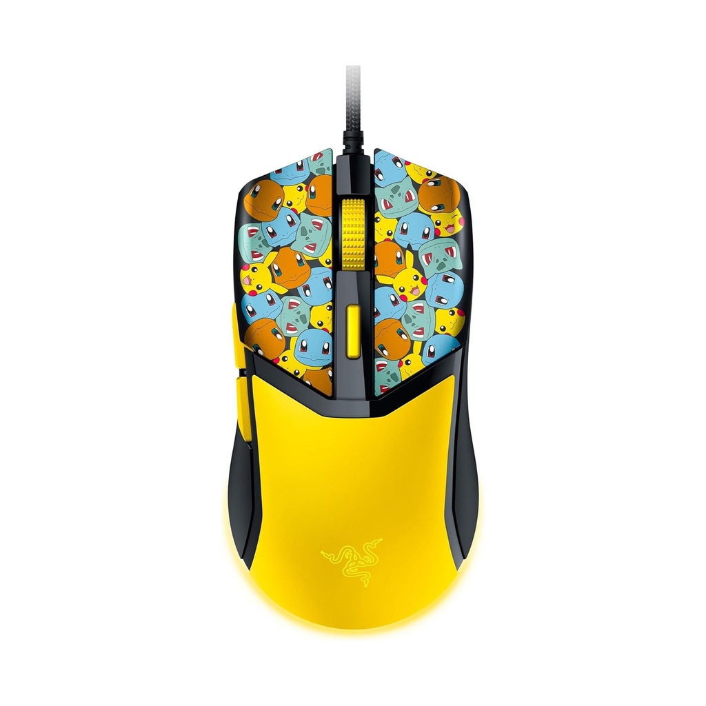 [NS031447] Razer Cobra Pokémon Edition, 58g Lightweight Wired Gaming Mouse, 8500 DPI Sensor, Optical Mouse Switches 3th Gen, Chroma Lighting with Gradient Underglow, Speedflex Cable, Pokémon Kanto | RZ01-04650400-R3M1