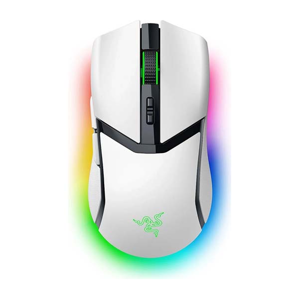 Razer Cobra Pro HyperSpeed Wireless/Bluetooth/Wired 30K DPI Gaming Mouse, 10 Customizable Control Focus Gen-3 Switches, Up to 170 Hrs Bluetooth/100 Hrs on Hyperspeed Wireless - White
