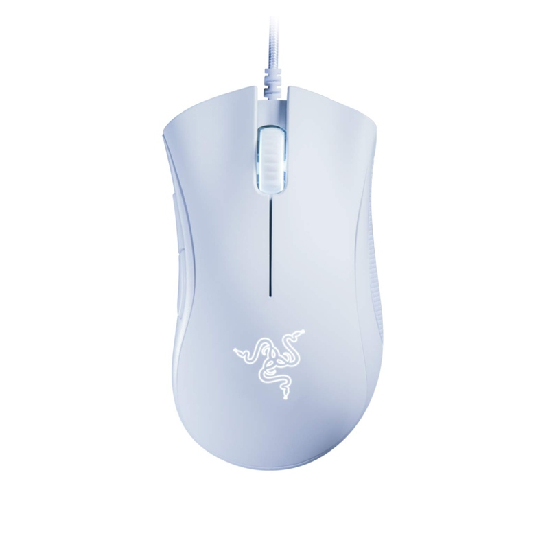 [NS003703] Razer DeathAdder Essential Gaming Mouse: 6400 DPI Optical Sensor, 5 Programmable Buttons, Mechanical Switches, Rubber Side Grips - White