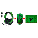 Razer Minecraft Edition Gaming bundle - Razer Kraken V4 X Gaming Headset + Razer Cobra Gaming Mouse + Razer Gigantus V2 Cloth Gaming Mouse Pad