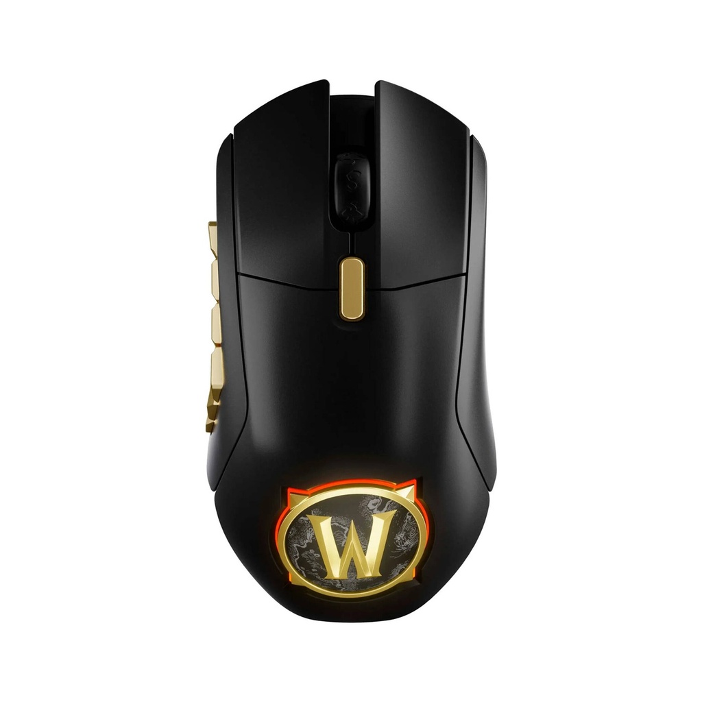 [NS028680] SteelSeries Aerox 9 World Of Warcraft Edition Wireless/Bluetooth/Wired Gaming Mouse, 75H Battery Life,18,000 CPI - Black