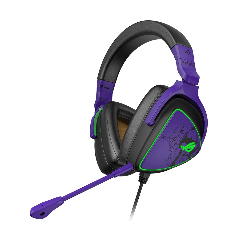[NS006355] Asus Rog Delta S EVA Edition RGB Quad-Dac Virtual 7.1 RGB AI Noise Cancellation USB-C Wired Gaming Headset - For PC,PS5,PS4,Switch & Mobile Devices
