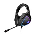 Asus ROG Delta S Wired Gaming Headset with AI noise-canceling mic, 7.1 Virtual Audio Channel, Detachable microphone, 50mm Neodymium Drivers, Asus Aura Scyn RGB, PC & Playstation / Nintendo, Black | 90YH02K0-B2UA00