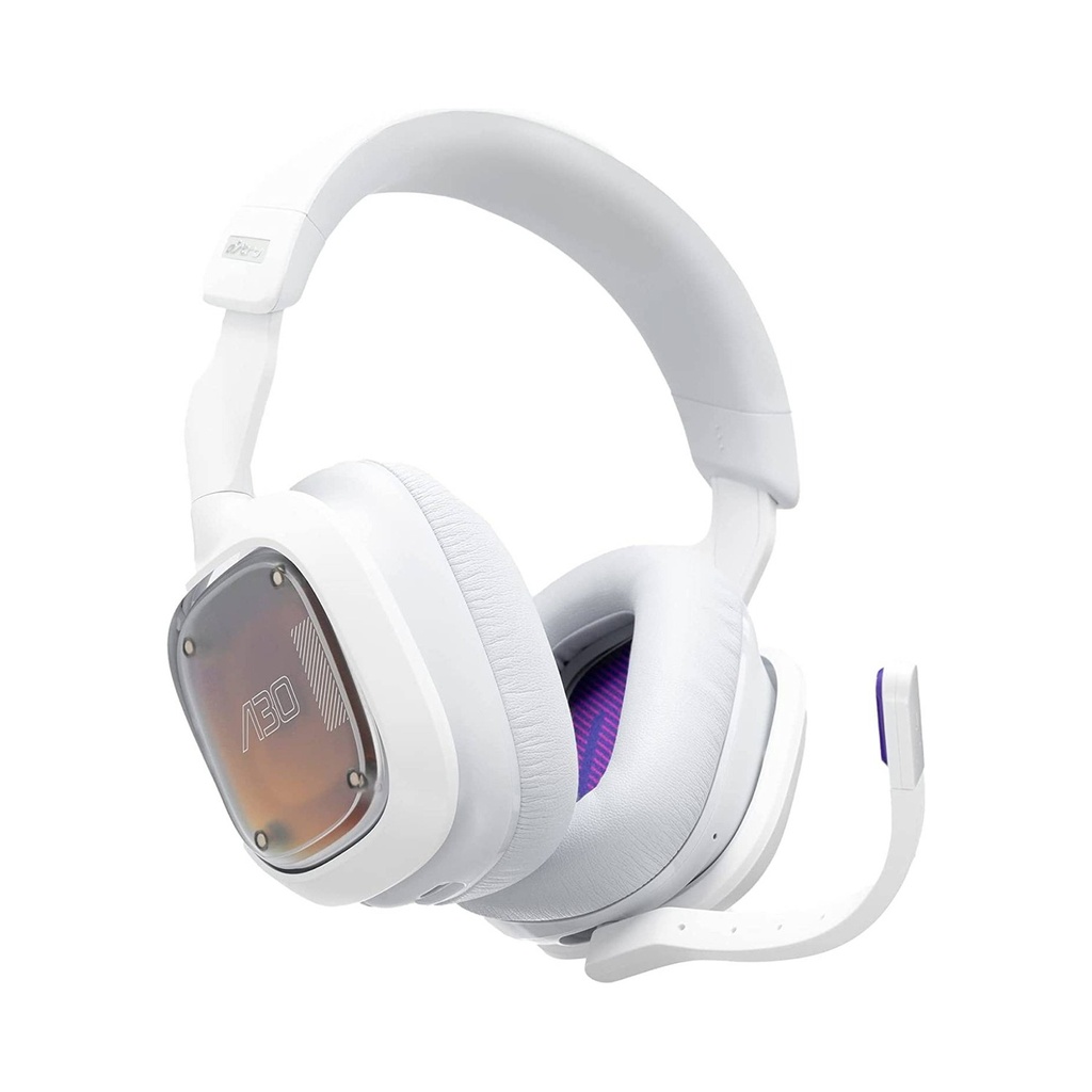 [NS021053] Logitech G Astro A30 PlayStation 5 Wireless/Bluetooth/Wired (3.5mm) Gaming Headset, Ultra Low-Latency 27+ Hrs Battery Life,Detachable Mic - For PC/PS5/Switch & Mobile Smart Devices - White/Purple