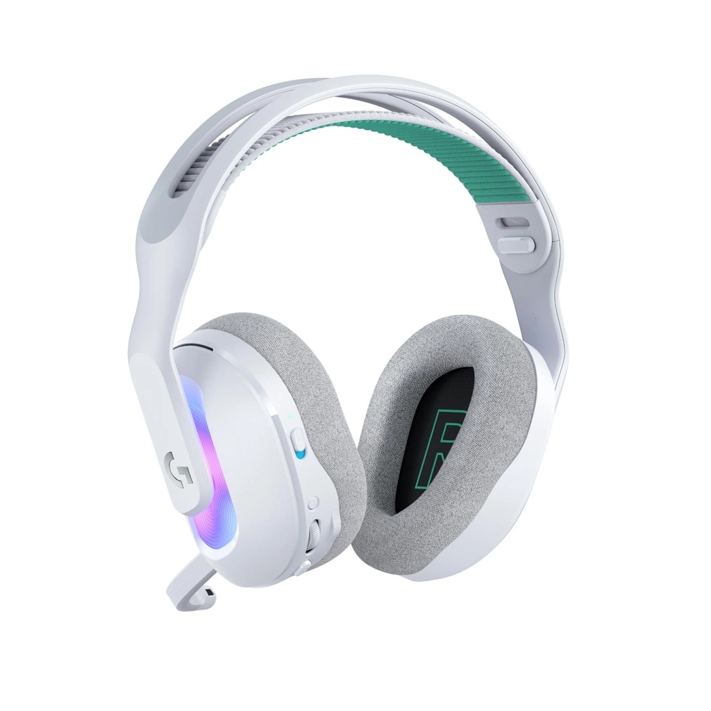 Logitech G522 LightSpeed Tri-Mode Wireless/Bluetooth/Wired Lightsync RGB Gaming Headset,Broadcast BLUE VO!CE Quality Detachable Microphone, For PC,PS5,Mac & Smart Devices- White