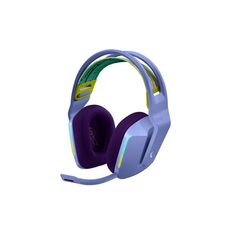 [NS001022] Logitech G733 Light Speed Wireless RGB Gaming Headset - Lilac For PC & PS4