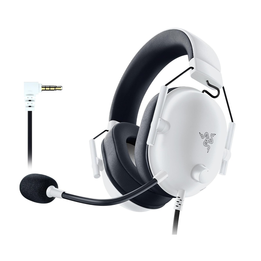 [NS030585] Razer BlackShark V2 X Wired Console Esports HeadSet, Advanced Passive Noise Cancellation, 3.5mm Analog Connection - White