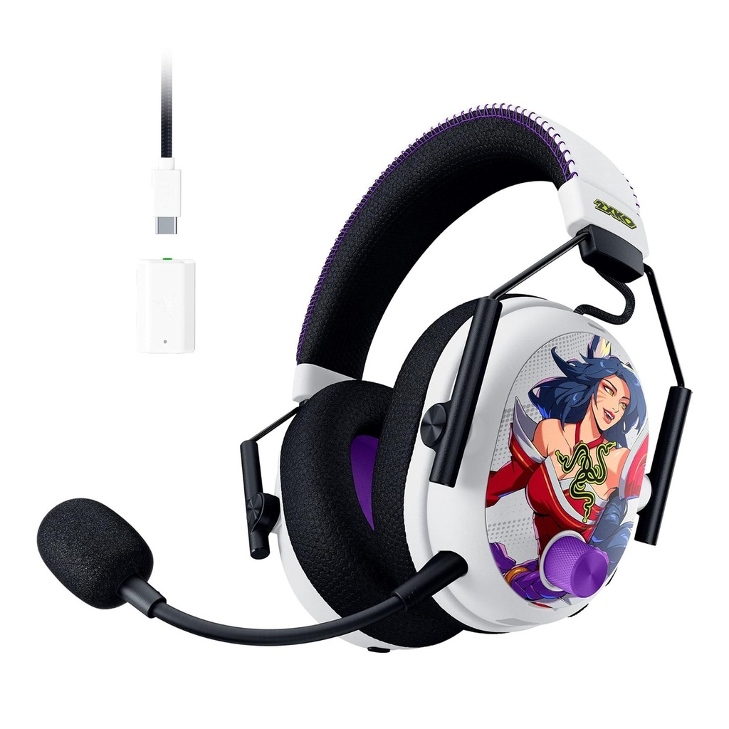 [NS032303] Razer BlackShark V3 Pro Wireless ANC Gaming Headset for Xbox: Full Band Mic - 50mm Driver - 2.4 GHz, Bluetooth, USB, 3.5mm - Works with PC, Mac, PS5, Nintendo Switch - Long Battery Life - 2XKO Edition | RZ04-05401100-R3M1