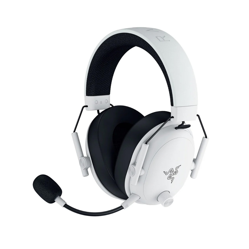 Razer BlackShark V3 Wireless Gaming Headset for PC, 50mm Drivers, Super Wideband Mic, 2.4 GHz, Bluetooth, USB - Works with Mac, PS5, Smartphone, 70 Hr Battery - White | RZ04-05410400-R3M1