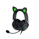 Razer Kraken Kitty V2 Pro Wired RGB Headset: Interchangeable Ears (Kitty, Bear, Bunny), Stream Reactive Lighting, Detachable HyperClear Cardioid Mic, 50mm Drivers, 7.1 Surround Sound - Black