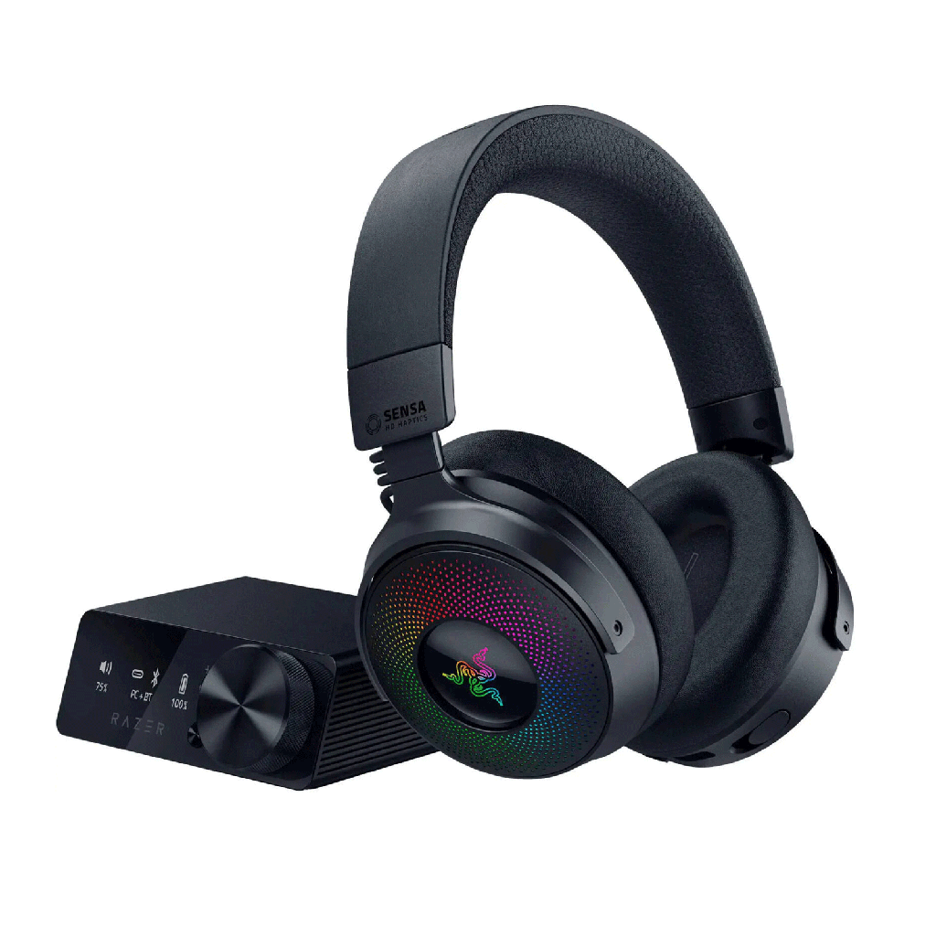 [NS027655] Razer Kraken V4 Pro Wireless Gaming Headset With OLED Control Hub, Razer Sensa HD Haptics For PC, Mac, Playstation, Switch & Smartphone