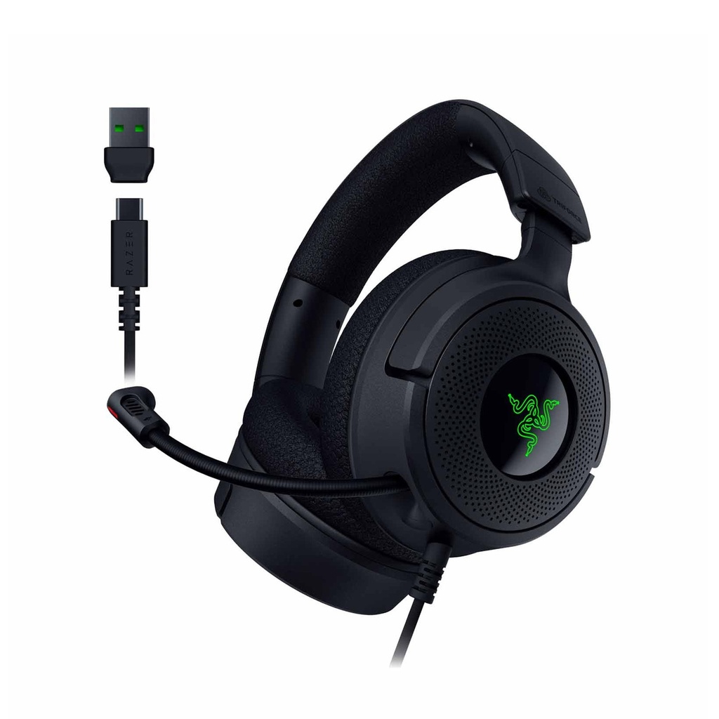 [NS027081] Razer Kraken V4 X Wired Gaming Headset ,HyperClear Cardioid Mic, 7.1 Surround Sound For PC,Mac,PlayStation, Switch, Steam Deck & Smartphone
