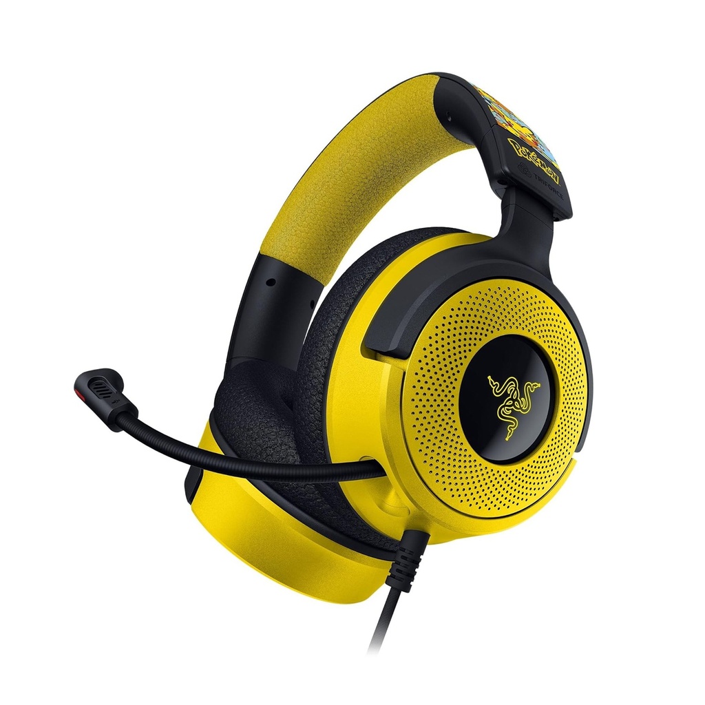[NS031453] Razer Kraken V4 X Wired Gaming Headset, 40 mm Drivers, Cardioid Mic, Memory Foam Cushions, Chroma RGB Lighting, Type C & Type A Cable, for PC, Mac, PS5, Nintendo Switch - Pokémon Edition |RZ04-05180300-R3M1