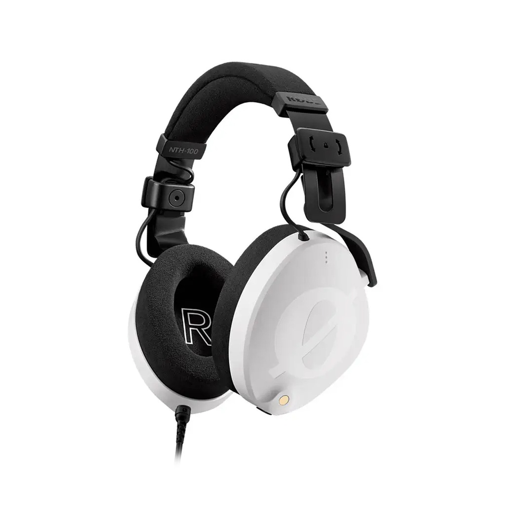 [NS027413] Rode NTH-100 Professional Over-Ear Headphones, Accurate Frequency Response, Fitlok HeadBand, Dual-Sided Cable Attachment - White