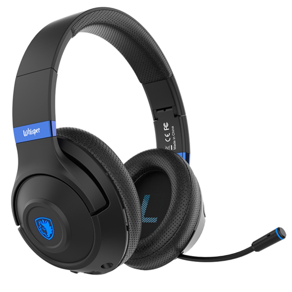 Sades Whisper Wireless/Bluetooth Headset Upto 32-Hour Long Duration Foldable Earcups For For PC, PS5, Nintendo Switch & Xbox One
