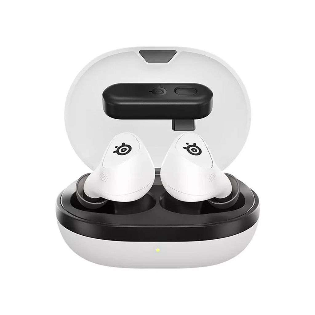 [NS028679] SteelSeries Arctis GameBuds, Active Noise Cancellation, 2.4GHz Wireless + Bluetooth, 10H Battery Life For PS5,PC,Switch,Mobile & VR - White
