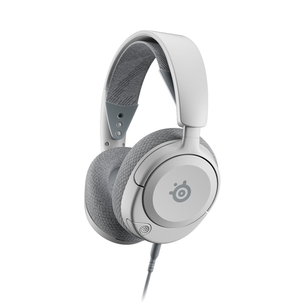 SteelSeries Arctis Nova 1P Multi-Platform Premium Wired (3.5mm) Nova Acoustic System Gaming Headset, Noise-Cancelation ClearCast Retractable Mic For PC,PS5/PS4, Xbox Switch & Mobile Devices - White