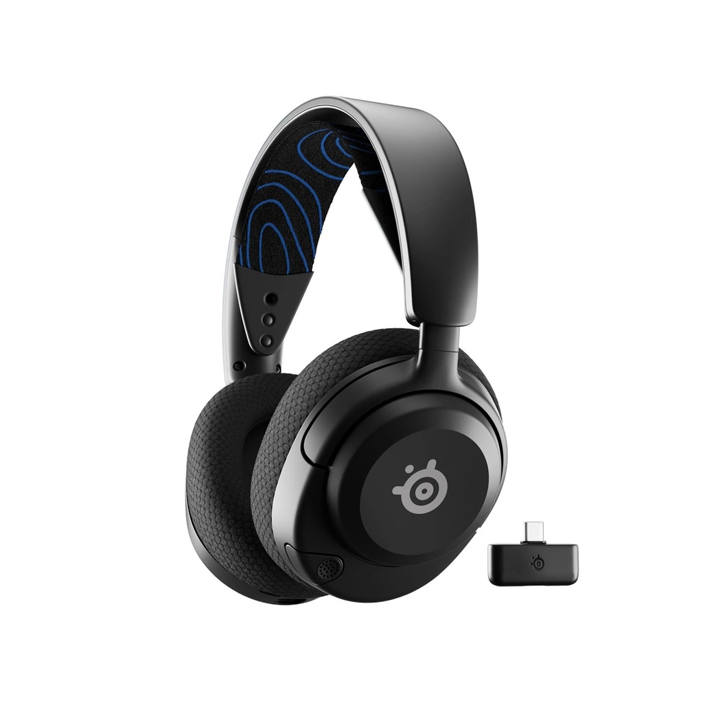 [NS015999] SteelSeries Arctis Nova 5P Wireless/Bluetooth Gaming Headset AI Noise Cancellation ClearCast 2.X Retractable Mic Up to 60-Hours Battery life,Neodymium Magnetic Drivers For PC,PS5/PS4,Nintendo & Mobile Devices - Black