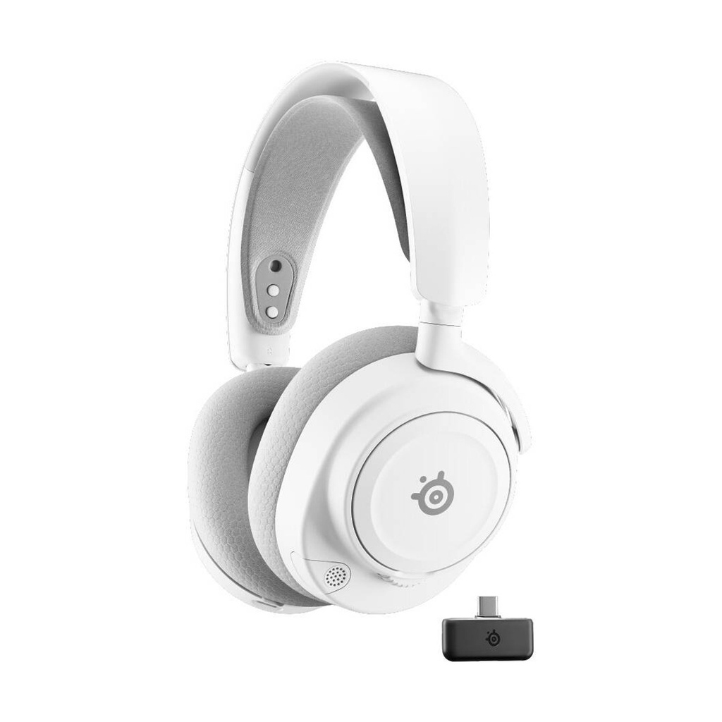 [61731] SteelSeries Arctis Nova 7 Gen 2 Wireless/Bluetooth Gaming Headset, Neodymium Magnetic Drivers, 360° Spatial Audio, Noise Rejecting Mic, 50h Battery Life, For PC Multi-Platform, White | 61731