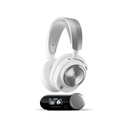 SteelSeries Arctis Nova Pro Wireless/Bluetooth High-Fidelity Gaming Headset, AI-Noise Cancellation Retractable Mic,Two Hot-Swappable Batteries (Each Up to 22 Hrs) For PC, PS5/PS4, Switch/Mobile & Smart Devices - White