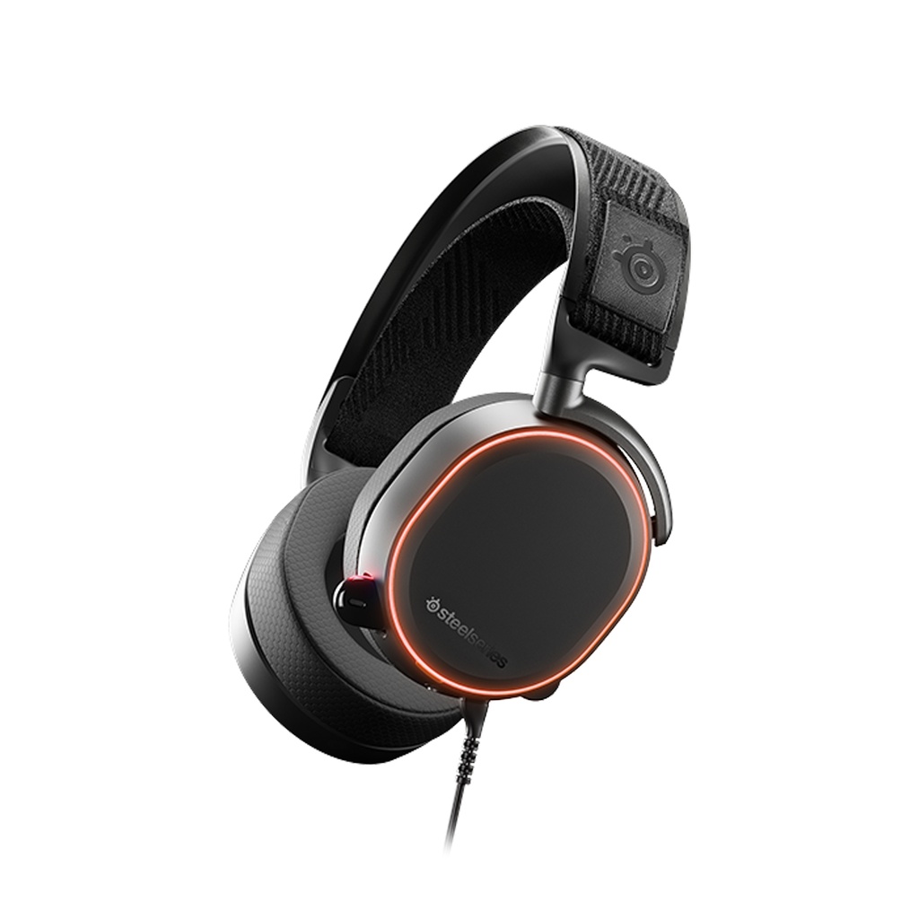 SteelSeries Arctis Pro High Fidelity DTS Wired (USB/3.5mm) Gaming Headset, Noise Cancellation Retractable Mic For PC,PS5/PS4,Xbox One,Switch & Mobile Devices
