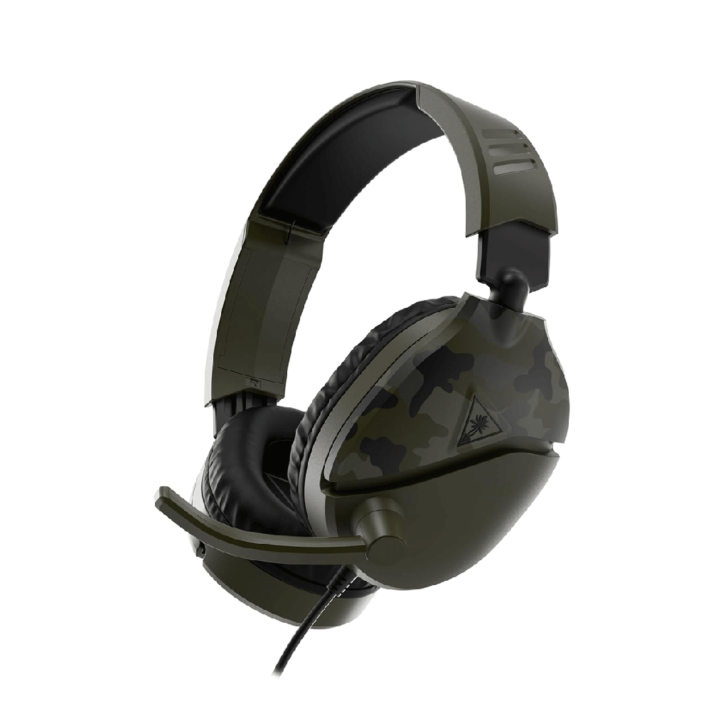Turtle Beach Recon 70 Multiplatform Gaming Headset for Xbox Series X|S, Xbox One, PS5, PS4, PC & Mobile w/ 3.5mm Wired Connection - Flip-to-Mute Mic, 40mm Speakers, Lightweight Design, Green Camo | TBS-6455-02