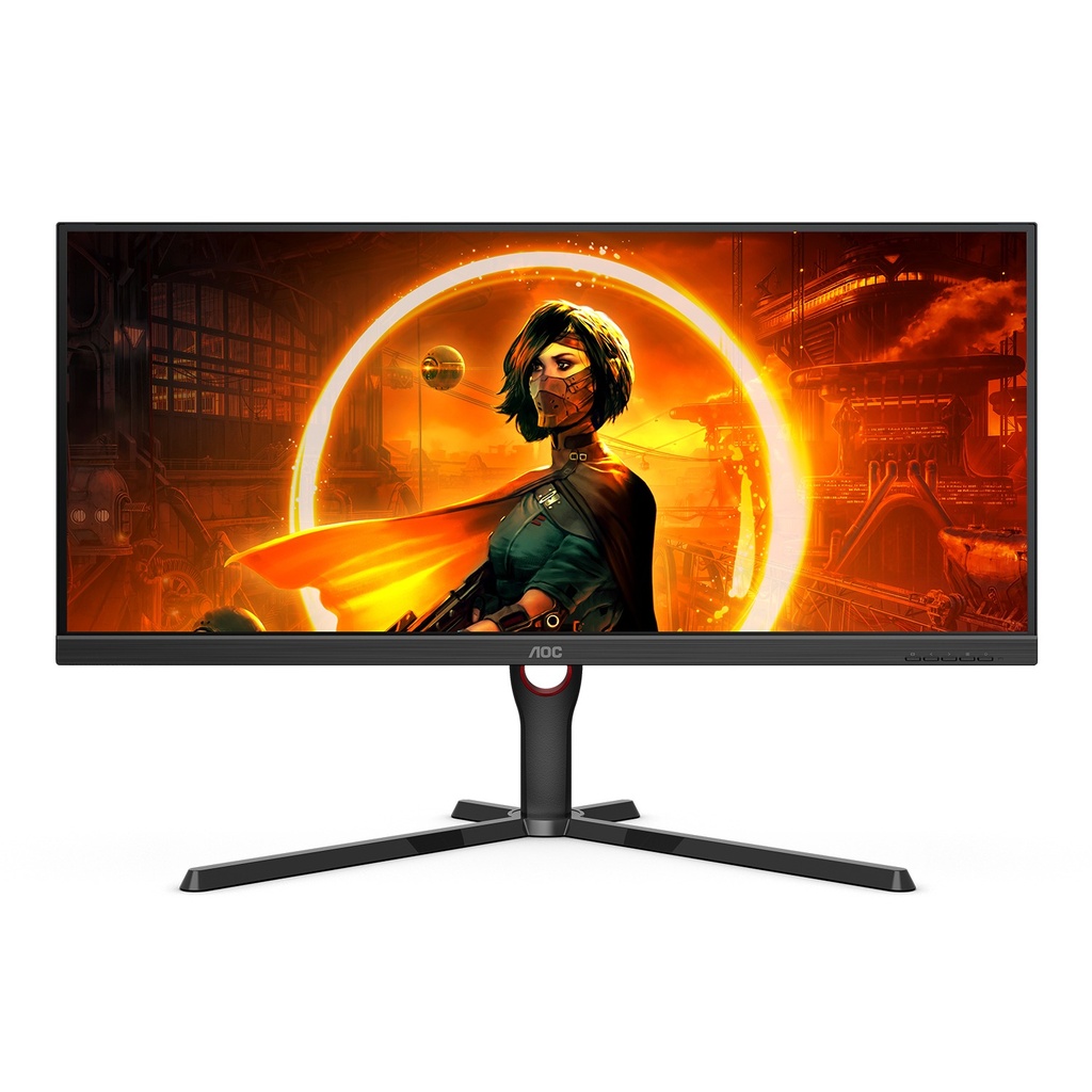[NS026882] AOC U34G3XM/89 34-inch VA 2K WQHD 144Hz 1ms HDMI 2.0 Gaming Monitor - Black