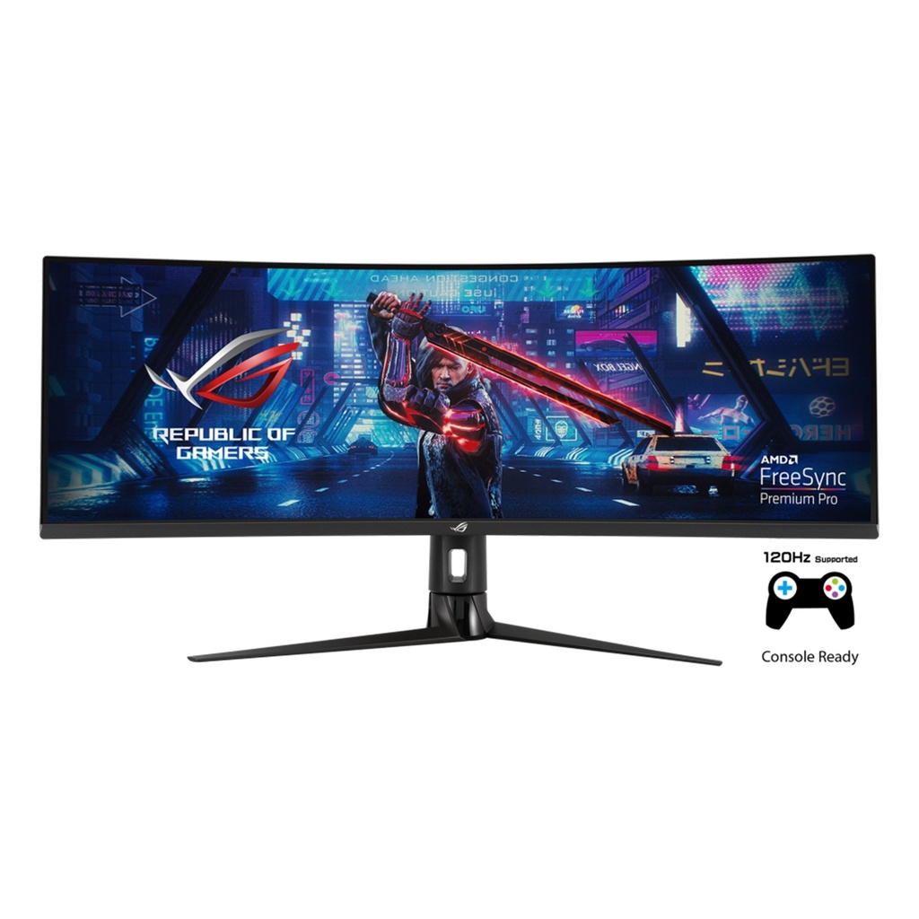 [NS028897] Asus ROG Strix XG49VQ Super Ultra-Wide 49" VA Panel (3840 x 1080) 144Hz 4ms HDR 400 With AMD FreeSync Premium Pro Curved Gaming Monitor