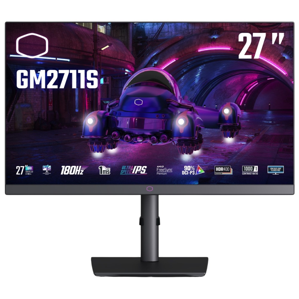[NS027739] COOLER MASTER GM2711S 27 Inch 2K QHD IPS 180Hz Gaming Monitor - Black