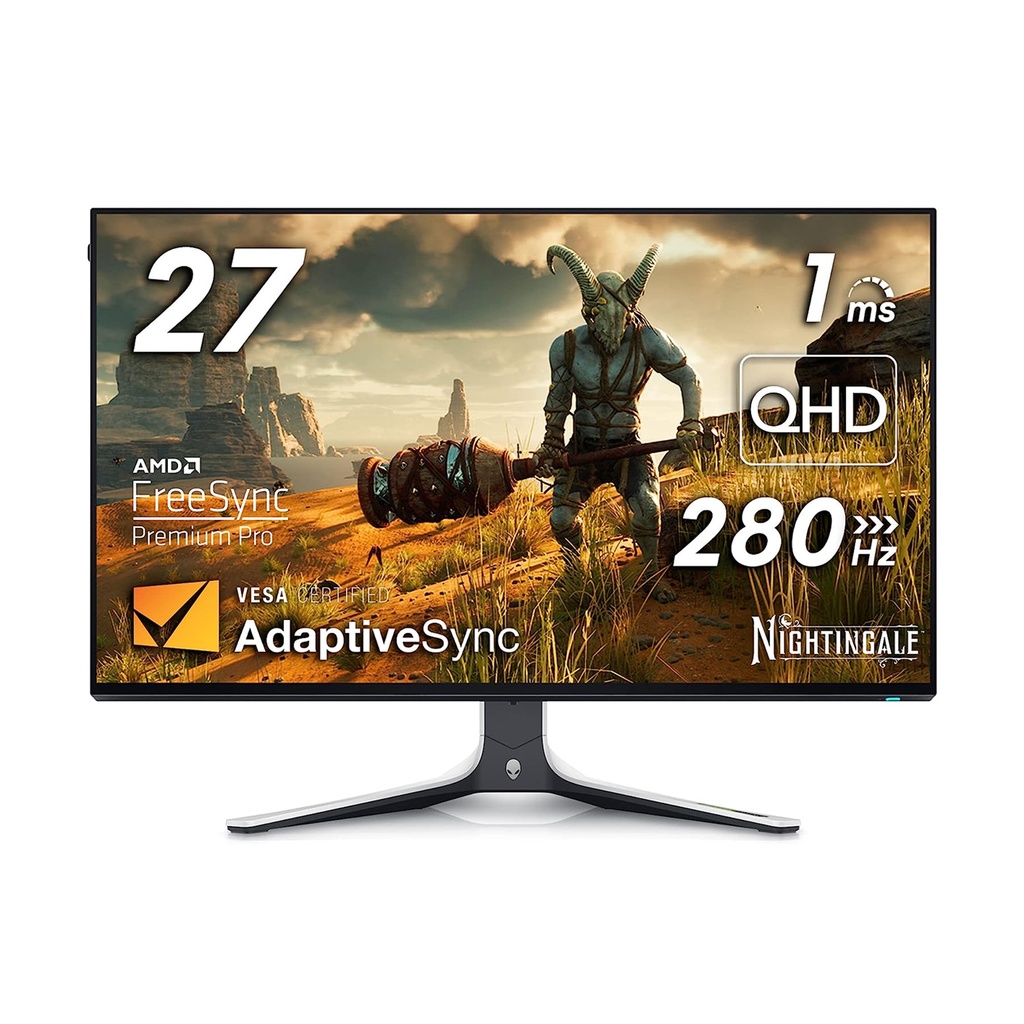 [NS011739] Dell Alienware AW2723DF 27" Fast IPS Nano Color 240Hz (280Hz OC) 1ms QHD 2K HDR Gaming Monitor With NVIDIA® G-SYNC/AMD FreeSync Premium Pro - White