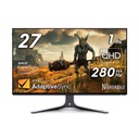 Dell Alienware AW2723DF 27" Fast IPS Nano Color 240Hz (280Hz OC) 1ms QHD 2K HDR Gaming Monitor With NVIDIA® G-SYNC/AMD FreeSync Premium Pro - White