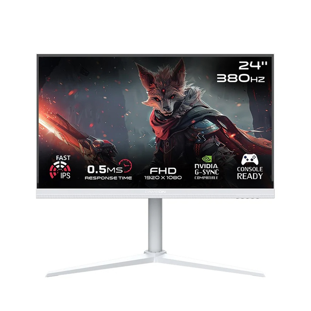 [NS027987] Gameon Artic Pro Series 24" FHD IPS 380Hz 0.5ms HDR Ready, HDMI 2.1 Adjustable Stand, Gaming Monitor - White