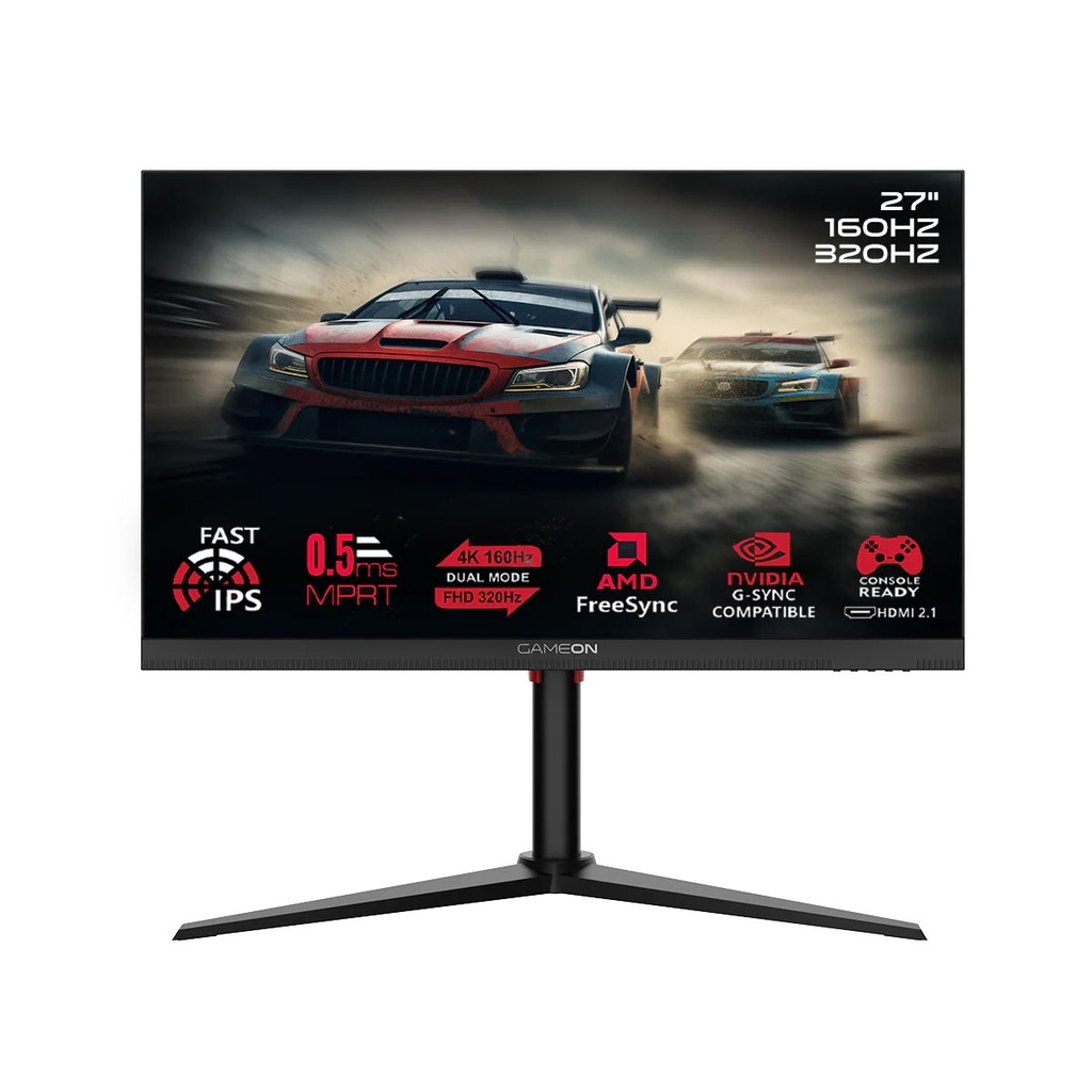 [NS030059] GameOn Switch X Series 27" IPS Dual Mode (4K 160Hz & FHD 320Hz) 0.5ms HDMI 2.1, With AMD FreeSync & Nvidia G-Sync Compatible - Black