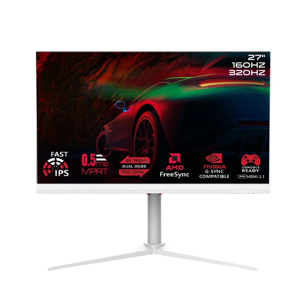 [NS030060] GameOn Switch X Series 27" IPS Dual Mode (4K 160Hz & FHD 320Hz) 0.5ms HDMI 2.1, With AMD FreeSync & Nvidia G-Sync Compatible - White